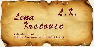Lena Krstović vizit kartica